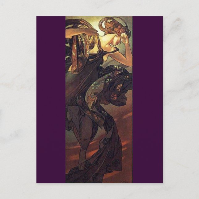 The Evening Star- Art Nouveau Postcard (Front)