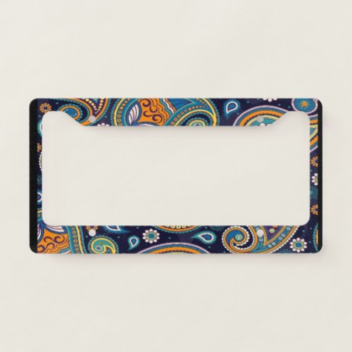 The Ever Popular Paisley Customized Personalized License Plate Frame