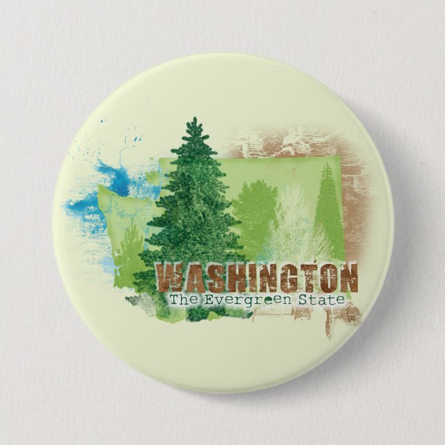 The Evergreen State Button (Front)