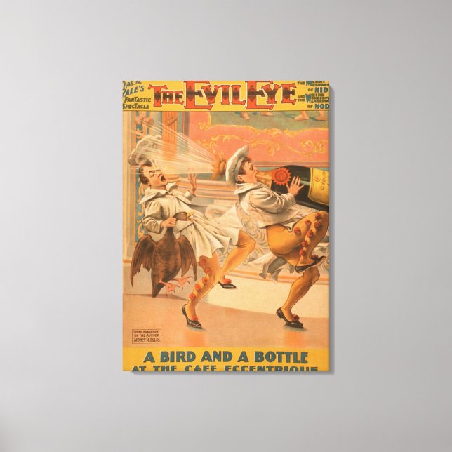 The Evil Eye "A Bird & a Bottle" Theatre Canvas Print (Front)