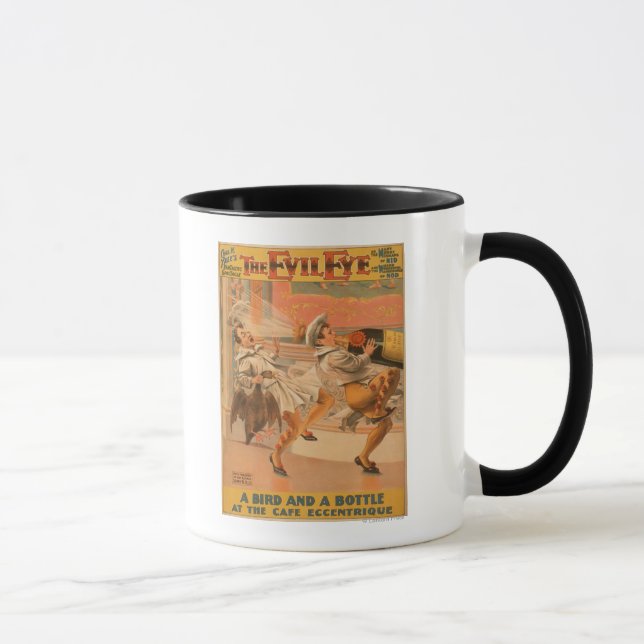 The Evil Eye "A Bird & a Bottle" Theatre Mug (Right)