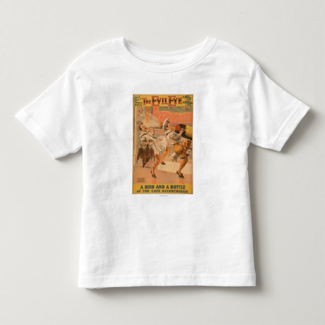 The Evil Eye "A Bird & a Bottle" Theatre Toddler T-shirt (Front)