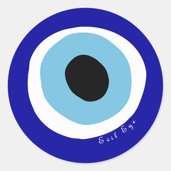 The evil eye classic round sticker | Zazzle.com