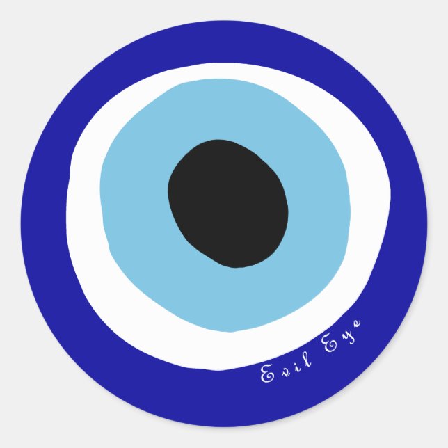 The evil eye classic round sticker (Front)