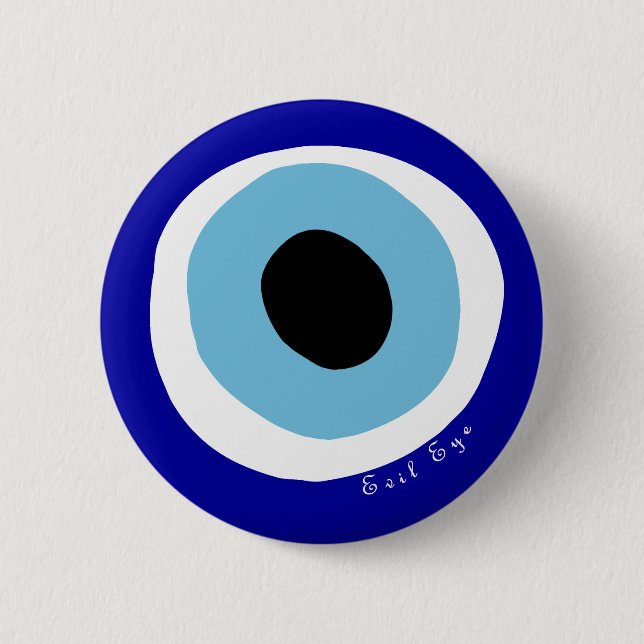 The evil eye pinback button (Front)