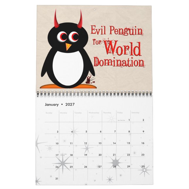 The EVIL PENGUIN™ Cartoon CALENDAR 2013 (Jan 2027)