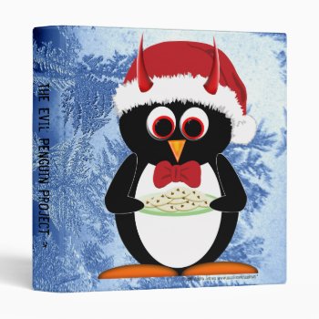 The Evil Penguin Project™ Christmas Binder by audrart at Zazzle
