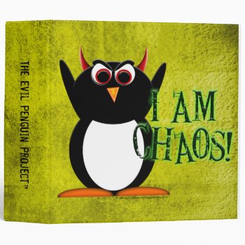 The Evil Penguin Project™ School Binders! 2" Size 3 Ring Binder by audrart at Zazzle