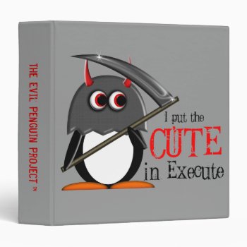 The Evil Penguin Project™ School Binders! Binder by audrart at Zazzle
