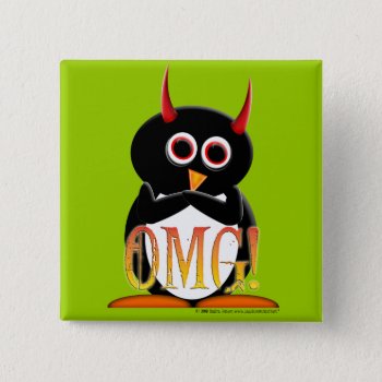 The Evil Penguin Project Tm Button by audrart at Zazzle