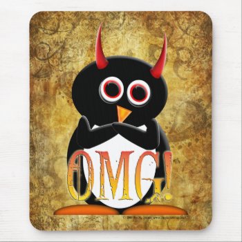 The Evil Penguin Project Tm Mouse Pad by audrart at Zazzle