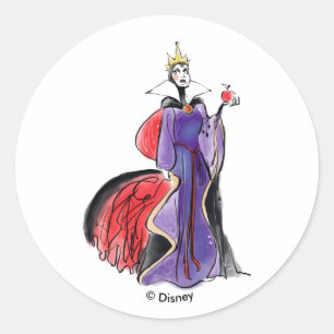 The Evil Queen In Evil Thought Classic Round Sticker