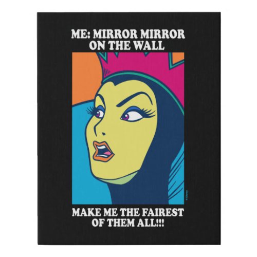 The Evil Queen  Mirror Mirror on the Wall Faux Canvas Print