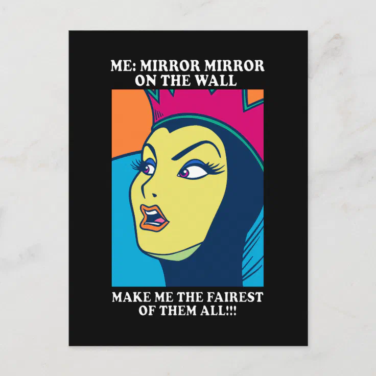 The Evil Queen Mirror Mirror on the Wall Postcard Zazzle