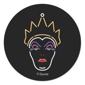 The Evil Queen | Neon Face Classic Round Sticker