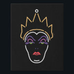 The Evil Queen | Neon Face Faux Canvas Print<br><div class="desc">This design features the face of the Evil Queen from the Disney animated feature film Snow White and the Seven Dwarfs.</div>