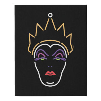 The Evil Queen | Neon Face Faux Canvas Print