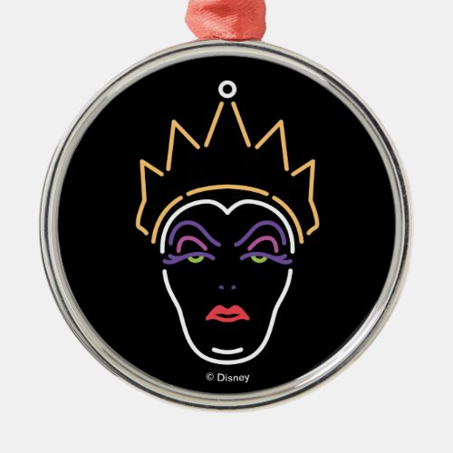 The Evil Queen  Neon Face Metal Ornament