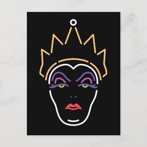 The Evil Queen  Neon Face Postcard