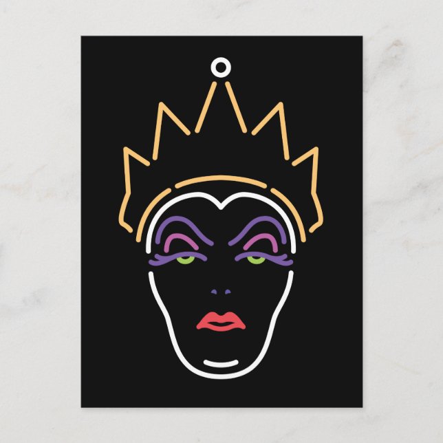 The Evil Queen | Neon Face Postcard (Front)