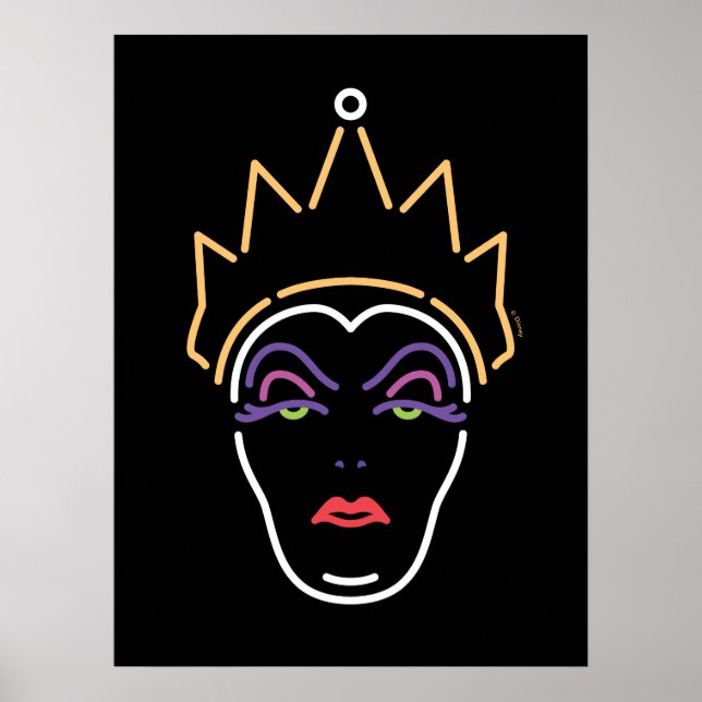 The Evil Queen | Neon Face Poster (Front)