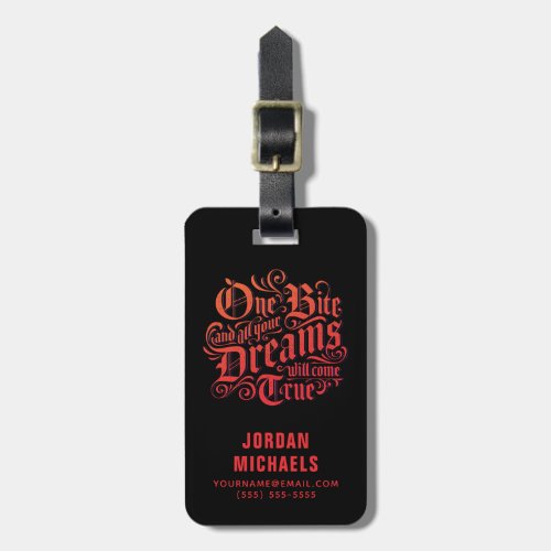 The Evil Queen  One Bite Luggage Tag