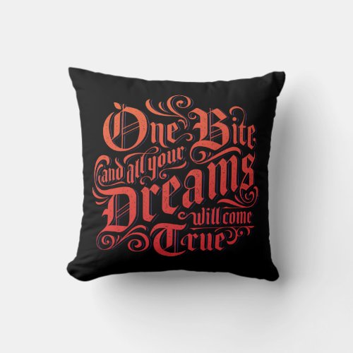 The Evil Queen  One Bite Throw Pillow