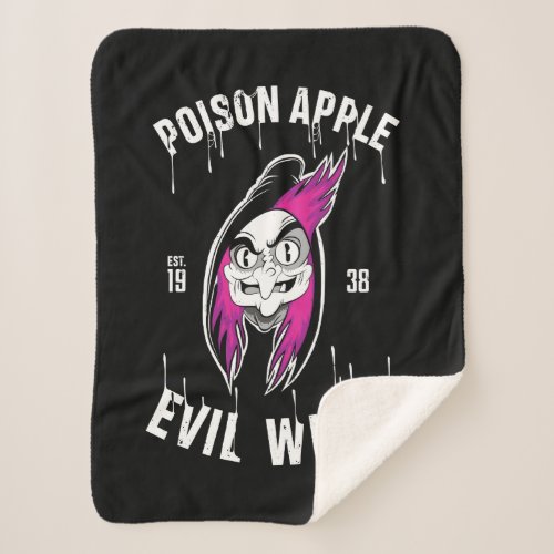 The Evil Queen  Poison Apple Evil Witch Sherpa Blanket