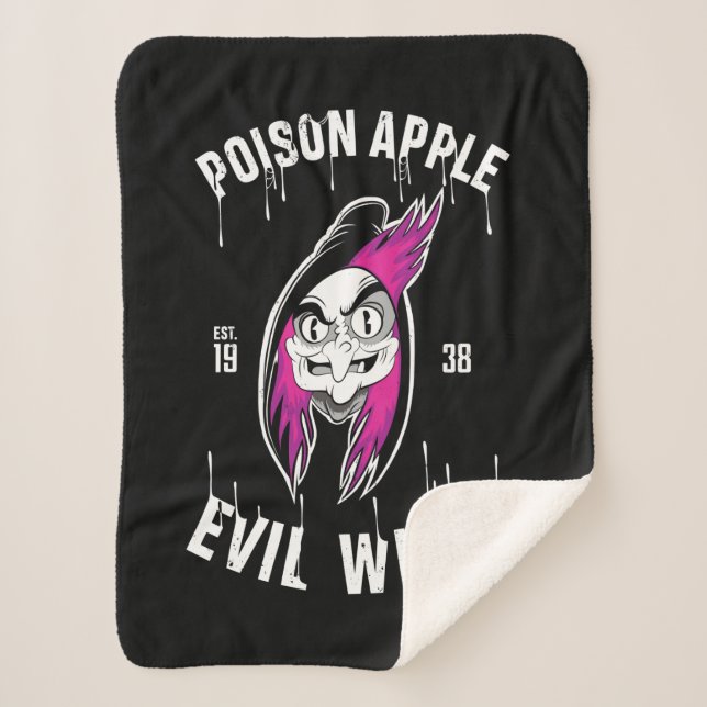The Evil Queen | Poison Apple Evil Witch Sherpa Blanket (Front)