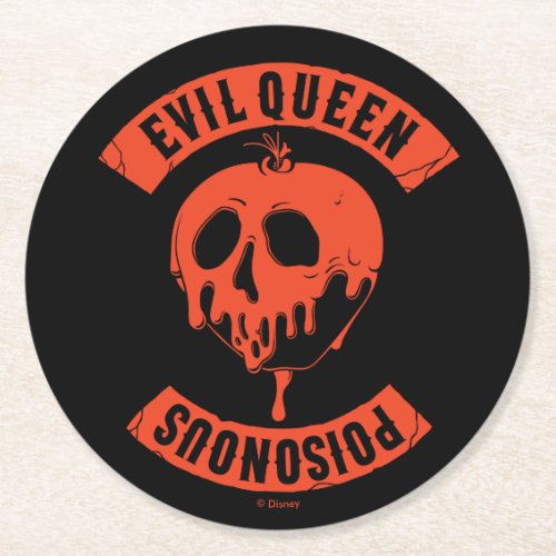 The Evil Queen  Poisonous Round Paper Coaster