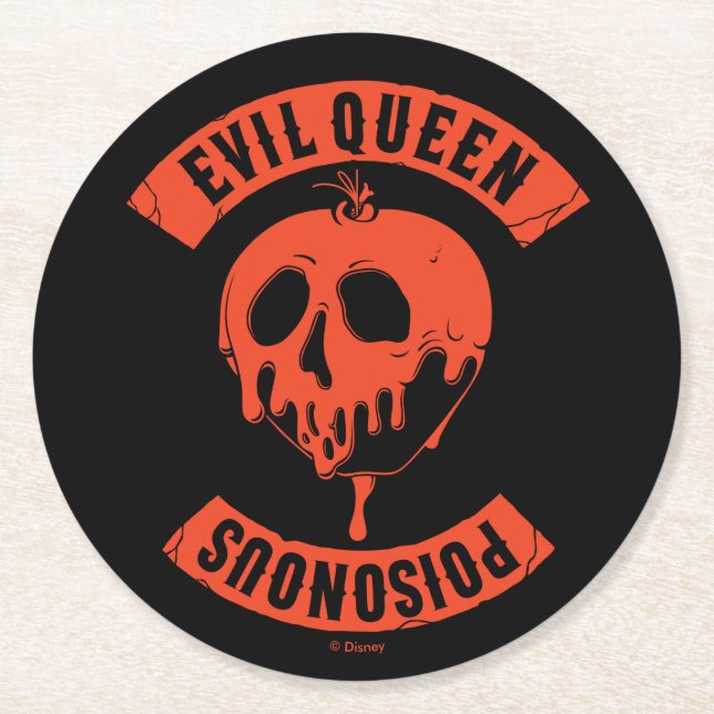 The Evil Queen | Poisonous Round Paper Coaster (Front)
