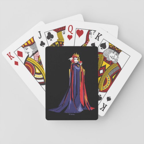 The Evil Queen  Pose With Apple Playing Cards