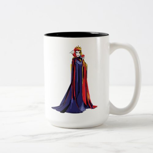 The Evil Queen  Pose With Apple Two_Tone Coffee Mug