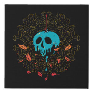 The Evil Queen   Skull Apple Design Faux Canvas Print