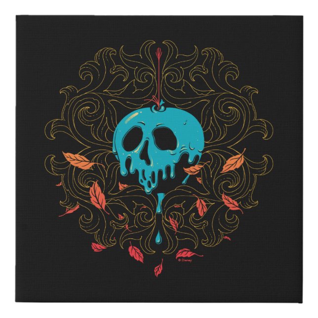 The Evil Queen | Skull Apple Design Faux Canvas Print (Front)