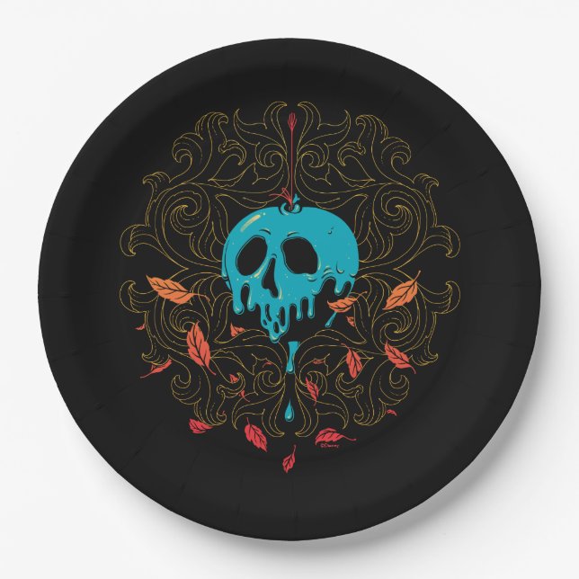 The Evil Queen | Skull Apple Design Paper Plates (Front)