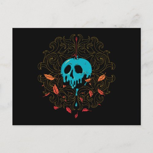 The Evil Queen  Skull Apple Design Postcard