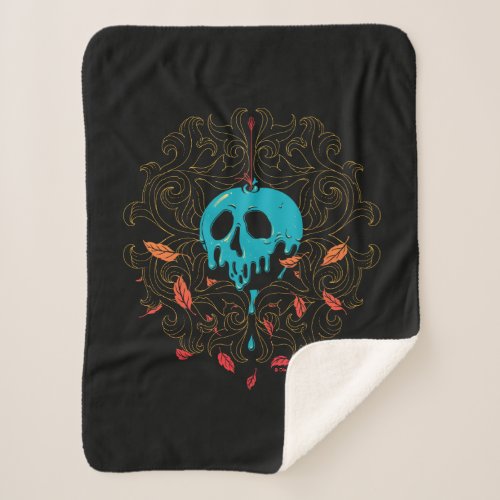 The Evil Queen  Skull Apple Design Sherpa Blanket