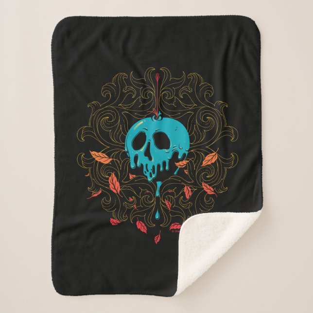 The Evil Queen | Skull Apple Design Sherpa Blanket (Front)