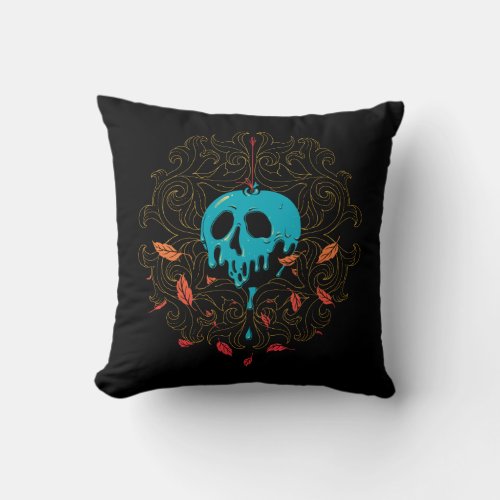 The Evil Queen  Skull Apple Design Throw Pillow