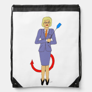 The Evil Teacher Drawstring Bag