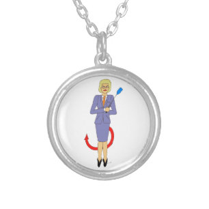 The Evil Teacher Silver Plated Necklace