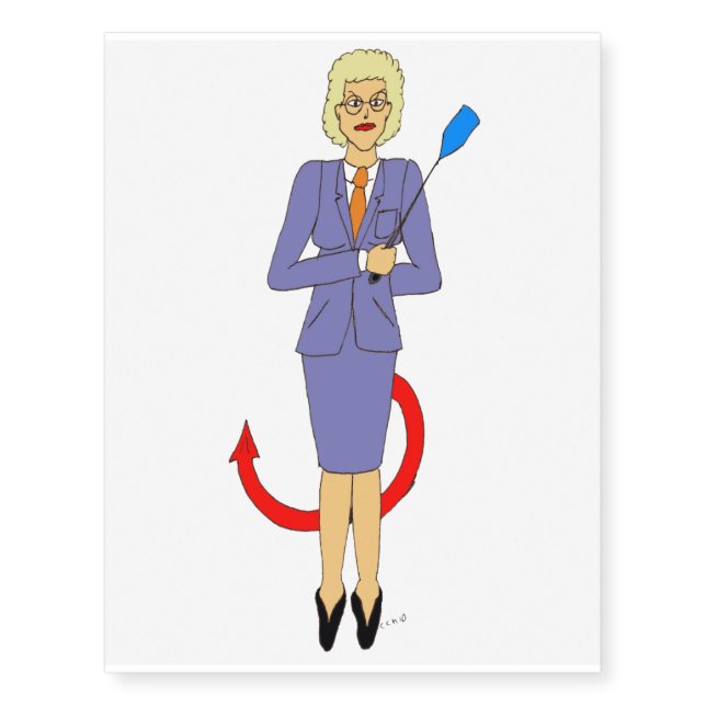 The Evil Teacher Temporary Tattoos (Front)