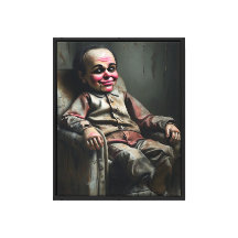 The Evil Ventriloquist Dummy – Dark Oil Painting