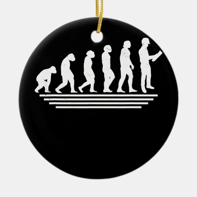 The Evolution Of A Civil Engineering Funny Civil Ceramic Ornament (Front)