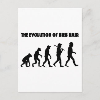 The Evolution of B Hair Postcard