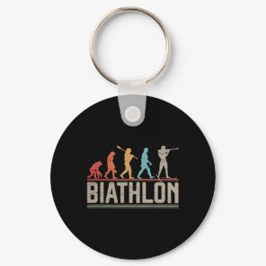 The Evolution Of Biathlon Target Shooting Xc Skiin Keychain