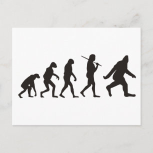 The Evolution Of Bigfoot Postcard