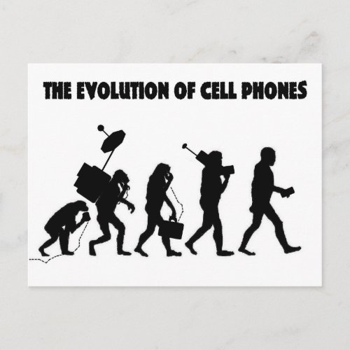 The Evolution Of Cell Phones Postcard