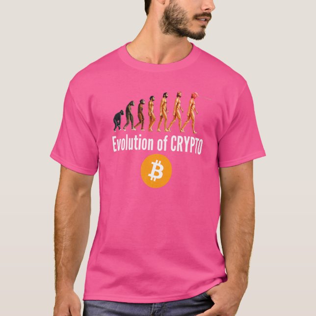 The Evolution Of Crypto Bitcoin Ethereum Cryptocur T-Shirt (Front)